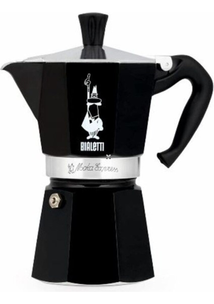 Tekno Trust Alüminyum Moka Express Siyah 6 Cup ( Moka Express 6 Cup Black Aluminum Moka Pot) 200 + ml Siyah