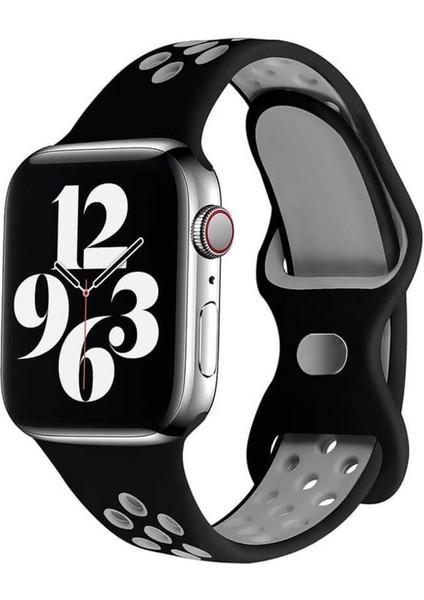 Apple Watch S-M 42 44 45MM Uyumlu Delikli Nike Spor Kordon