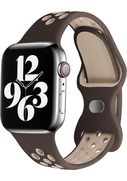 Apple Watch S-M 42 44 45MM Uyumlu Delikli Nike Spor Kordon