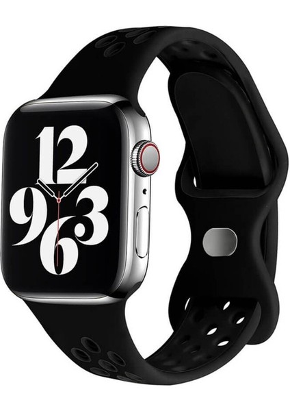 Apple Watch S-M 42 44 45MM Uyumlu Delikli Nike Spor Kordon