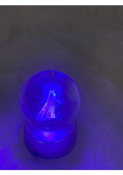 3D LED Işık Cam Küre Melek Pilli 6 cm Gece Lambası fiyatları