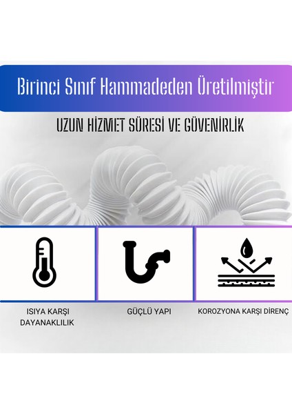 Lavabo Sifonları Için Körüklü Boru