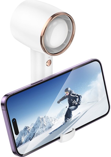 Hoco Mini El Tipi Soğutucu Fan Kablosuz Masa Üstü Mini 4000 Mah Şarjlı Vantilatör El Fanı Şarzjlı Doğal Esintili Kademeli Standlı