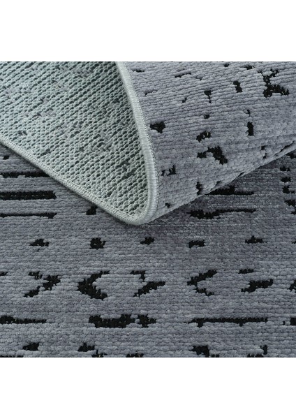 Berry 8210 Gri Halı Oturma Odası Halısı Kaymaz Taban Halı Kesme Halı Yolluk Ince Halı Kilim