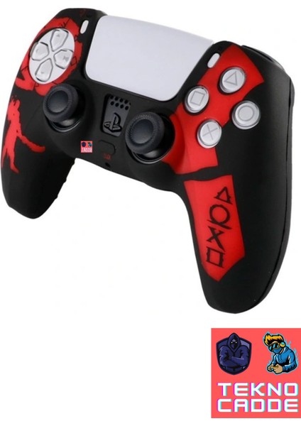Ps5 Dualsense Uyumlu Joystick Koruyucu Silikon Kılıf God Of War Kratos-Kırmızı fiyatları