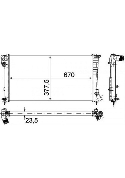 Radyatör 306 Ii-Partner-Xsara Berlingo 1.9d Ac Mek 670X377X34 313105