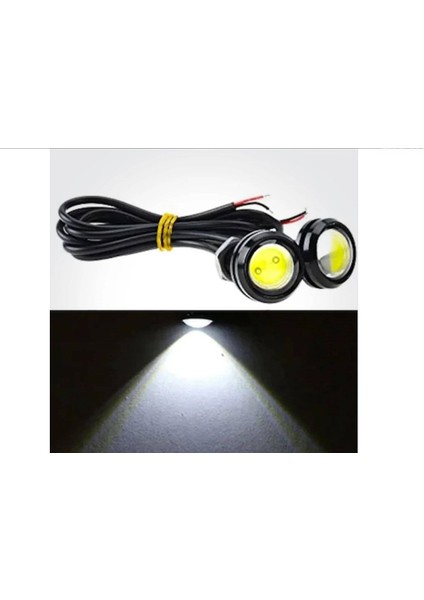 Kartal Göz LED Ayna Altı LED Eagle Eye Civatalı Beyaz 18MM -2ADET