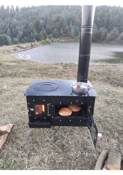 Kamp ve Çadır Sobası Kuzineli Fırınlı Odun Yakan Taşınabilir Soba fiyatları