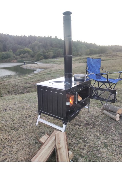 Kamp ve Çadır Sobası Kuzineli Fırınlı Odun Yakan Taşınabilir Soba modelleri