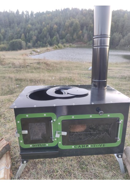 Kamp ve Çadır Sobası Kuzineli Fırınlı Odun Yakan Taşınabilir Soba indirimleri