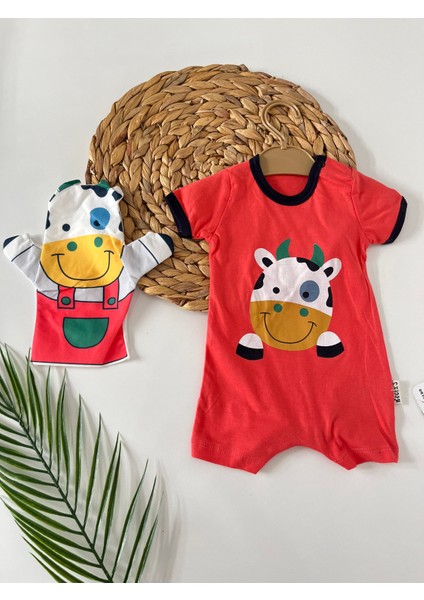 Inek Animal Baskılı Narçiçeği Tulum