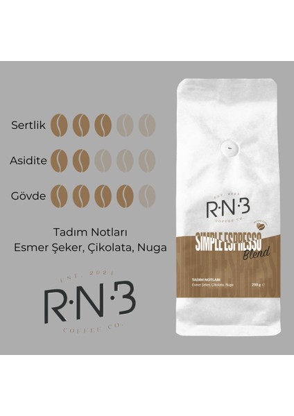Simple Espresso Blend 250 gr fiyatları