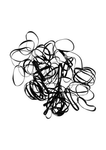 Adet Saç Örgü Lastiği Renkli Perma Tokası Büyük Boy (Siyah)