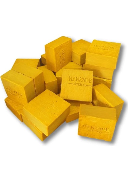 Bitkisel Doğal El Yapımı Kükürt Sabunu 1 kg Sarı Renkli Doğal Malzemelerle