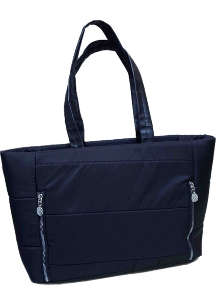 Siyah Kumaş Plaj Çantası