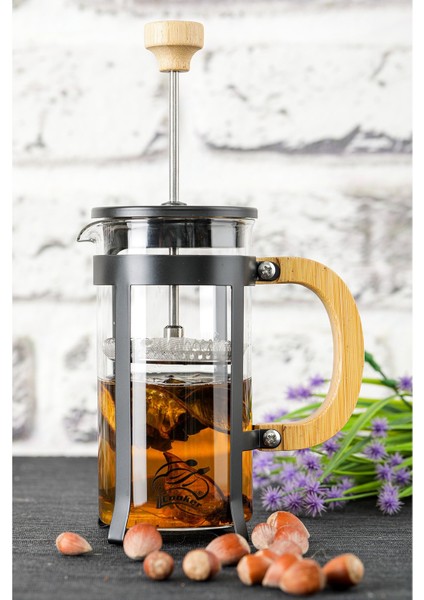 Lüx Cam 350 ml French Press Siyah