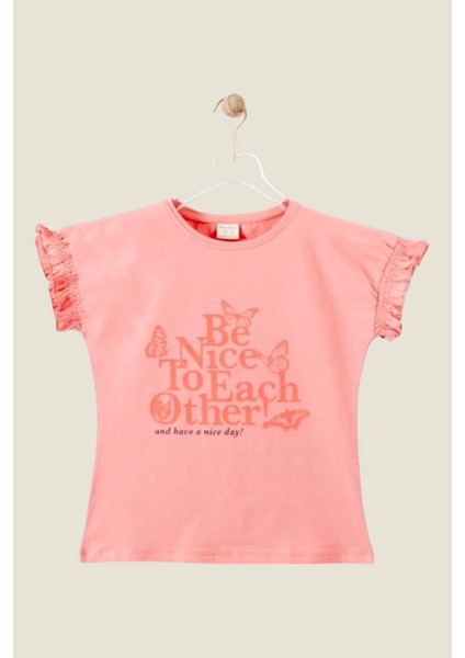 Baskılı Kız Çocuk T-Shirt ( 7-10 Yaş )
