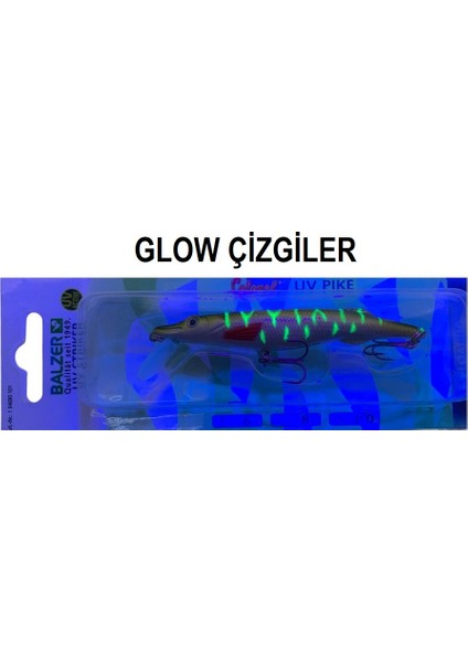 13469 102 Colonel Uv Striker Pike 11CM 14GR 90CM Dalarlı Maket Yem