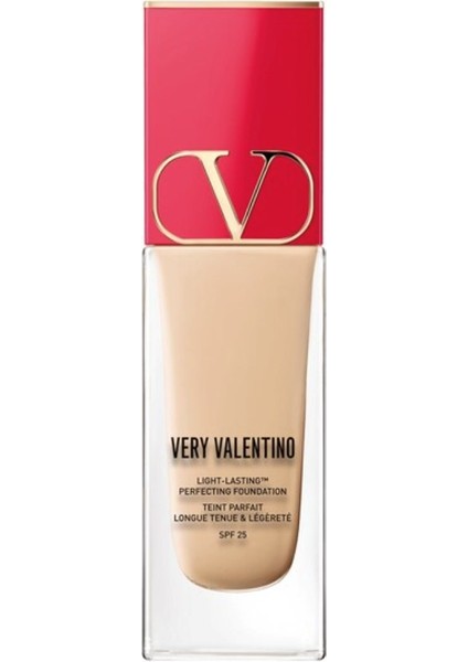 Valentıno Very Valentino Medium Amber 1 - Çok Hafif Fondöten, 24 Saat Kalıcı, Spf 25