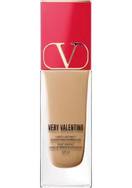 Valentıno Very Valentino Medium Amber 3 - Çok Hafif Fondöten, 24 Saat Kalıcı, Spf 25