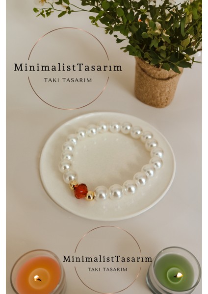 Kristal Taşlı Inci Bileklik, Incili Bileklik, Inci Kolye Bileklik, Nedime Bilekliği, Kına Bilekliği fırsatları