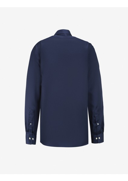 Slim Fit Klasik Yaka Lacivert Erkek Gömlek BBSS24MSH029 fiyatları