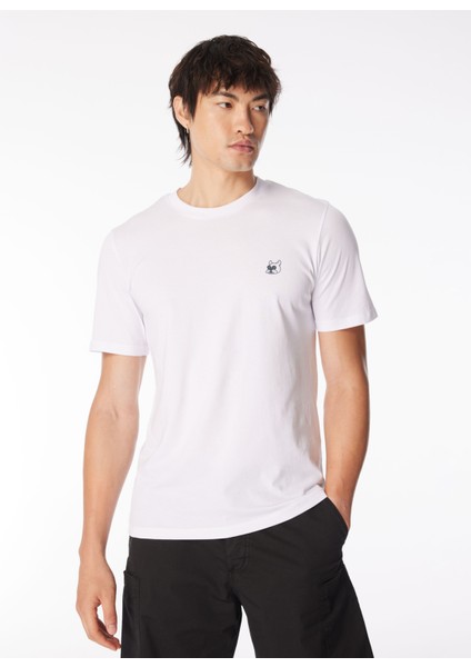 Beyaz Erkek T-Shirt Jcoden Tee Ss Crew Neck Exc
