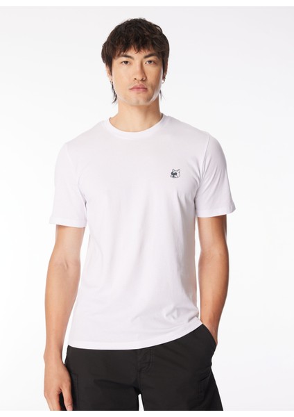 Beyaz Erkek T-Shirt Jcoden Tee Ss Crew Neck Exc