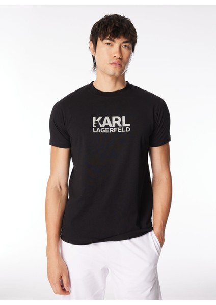 Bisiklet Yaka Siyah Erkek T-Shirt 755060542241