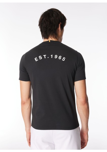 Bisiklet Yaka Siyah Erkek T-Shirt K4124DW_ODOM Establıshed indirimleri