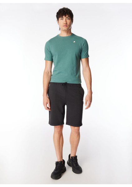 Normal Siyah Erkek Sweat Şort K8122JW_ERIK