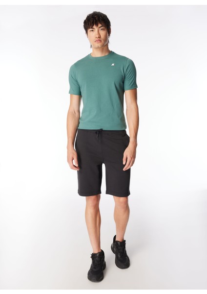 Normal Siyah Erkek Sweat Şort K8122JW_ERIK