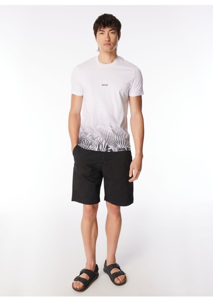Bisiklet Yaka Desenli Beyaz Erkek T-Shirt 24EU1P0F0196324_T-SHIRT modelleri