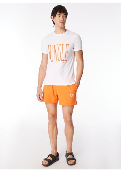Bisiklet Yaka Baskılı Beyaz Erkek T-Shirt 24EU1M0F01AP400_T-SHIRT modelleri