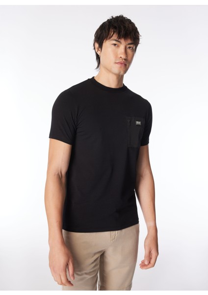 Bisiklet Yaka Siyah Erkek T-Shirt 755085542221