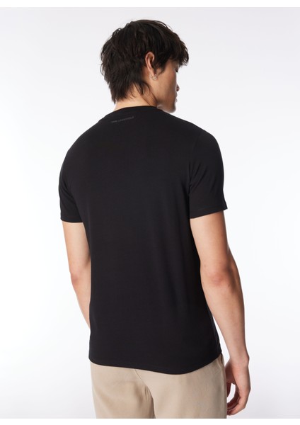Bisiklet Yaka Siyah Erkek T-Shirt 755085542221 indirimleri