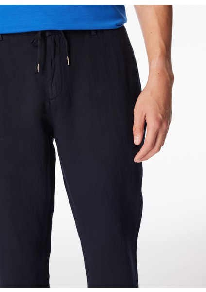 Gmg Fırenze Lastikli Bel Dar Paça Regular Fit Lacivert Erkek Pantolon GU24MSS01013