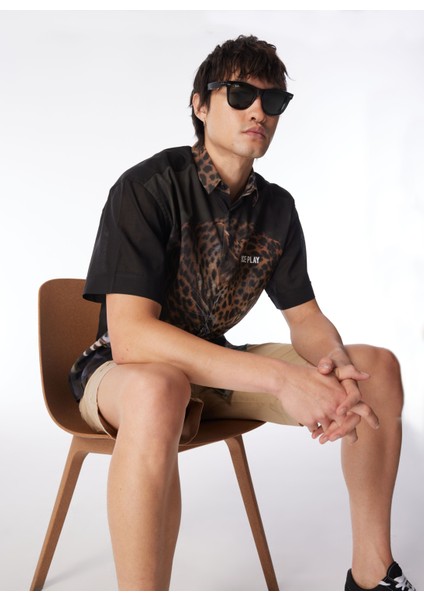 Normal Çok Renkli Desenli Erkek Gömlek 24EU1M0G011P624_SHIRT