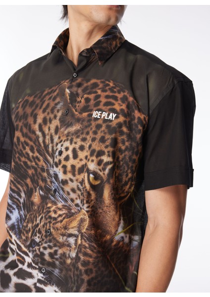 Normal Çok Renkli Desenli Erkek Gömlek 24EU1M0G011P624_SHIRT