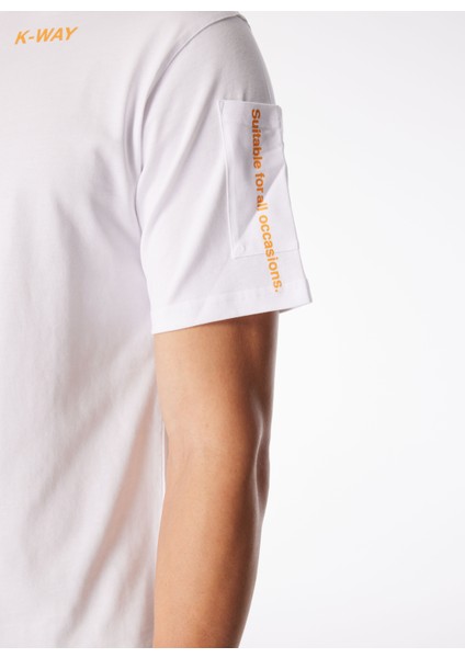 Bisiklet Yaka Turuncu Erkek T-Shirt K5127JW_FANTOME Sleeve Pocket fırsatları