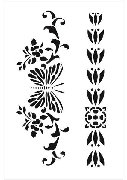 Stencil Sarayi Boyama Şablon Bordür - 4767