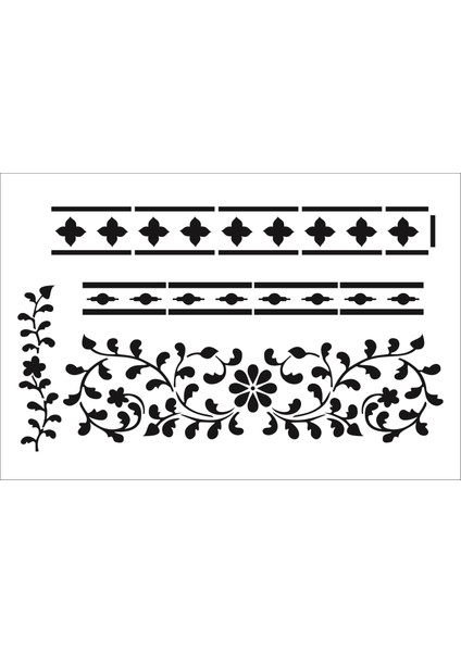 Stencil Sarayi Boyama Şablon Bordür - 8006