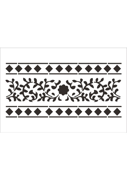 Stencil Sarayi Boyama Şablon Bordür - 8032