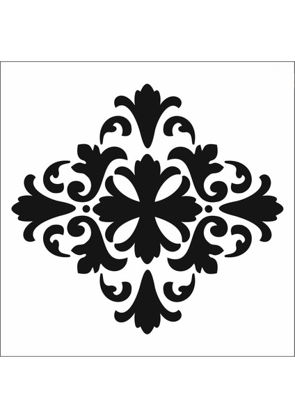 Stencil Sarayi Boyama Şablon Damask Çini Mandala - 1121