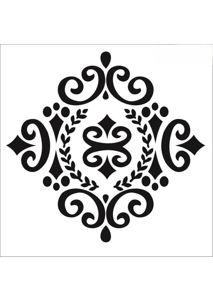 Stencil Sarayi Boyama Şablon Damask Çini Mandala - 1146