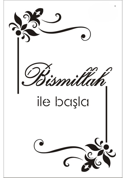 Stencil Sarayi Boyama Şablon Besmele - 8774