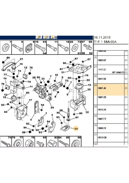 Motor Alt Takozu Partner Berlingo (1807.J6)