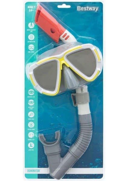 Bestway Dominator 2 Aynalı Maske Snorkel Set - 24053 (Lisinya)