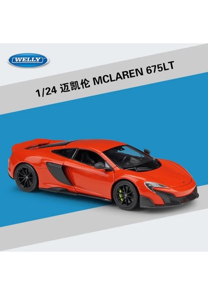 Trust Store Mclaren 675t Kırmızı 1/24 Ölçek Diecast Metal Model Araba Koleksiyon