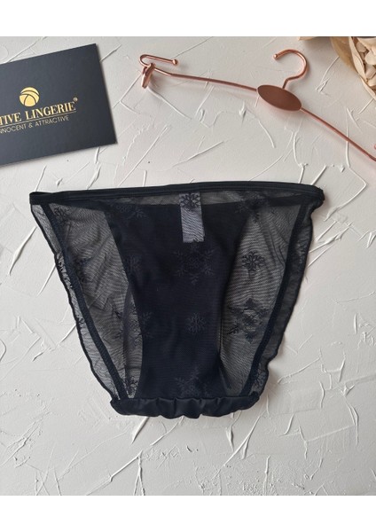 Lucia Japon Style Arkası Tül Saten Kurdele Detaylı Cheeky KÜLOT/SLIP-2858